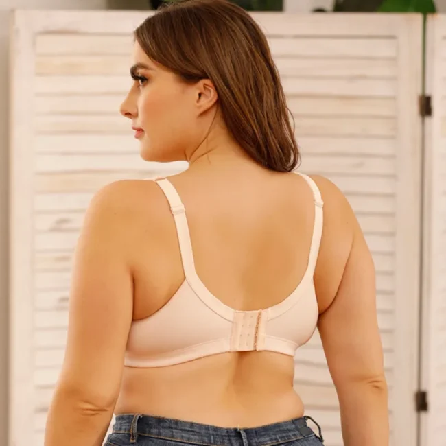 Bras For Women Plus Size 95% Cotton Large Cup Comfortable Seamless Wireless Ultra-Thin  Brassiere - Image 5