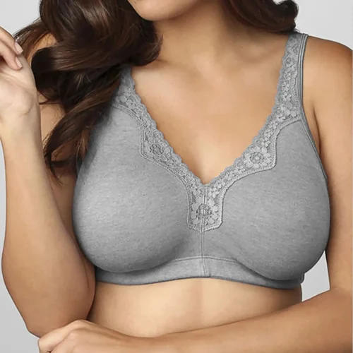 Bras for Women Plus Size 95% Cotton Large Cup Comfortable Seamless Wireless Ultra-thin  Brassiere