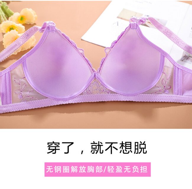 Bralette Push Up Bra For Women Vintage Floral Print Adjustable - Image 17