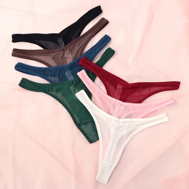 Seamless Thongs For Women Tiny Tangas Lingerie Translucent - Image 2