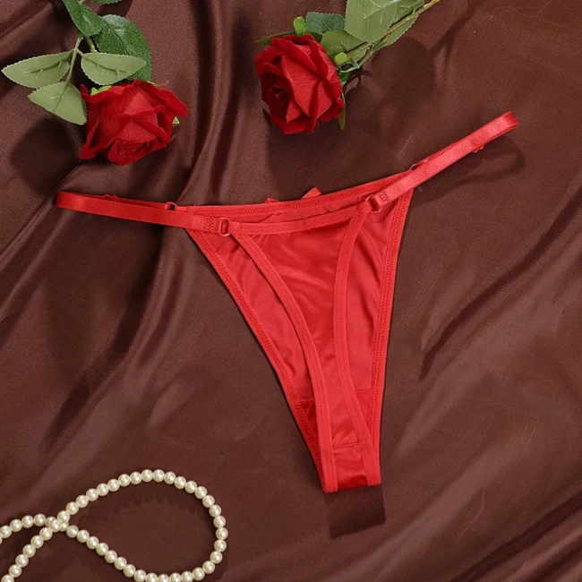 Women'S Satin Soft Thong Low Waist Comfortable Female Underwear - Image 22