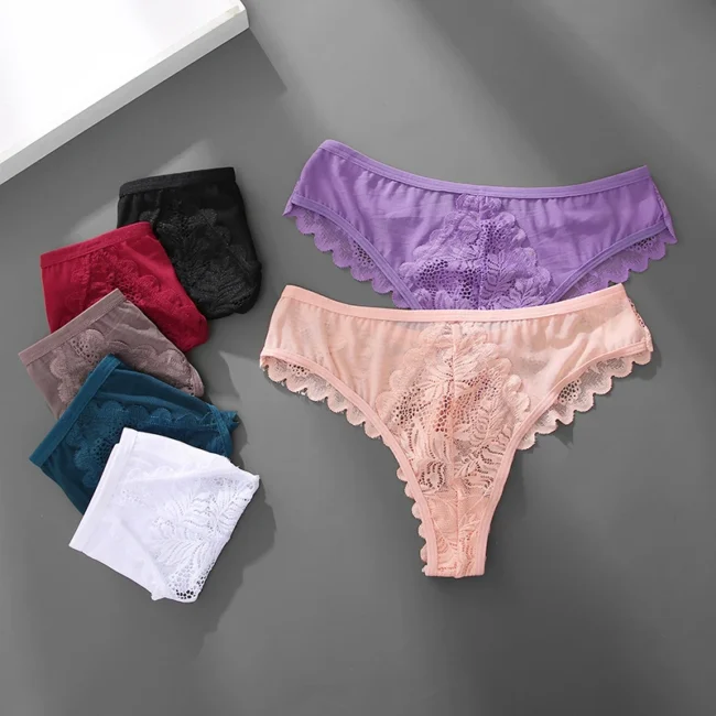 Lace Thong Underwear Low-Waist Panties Comfortable Lingerie - Image 21