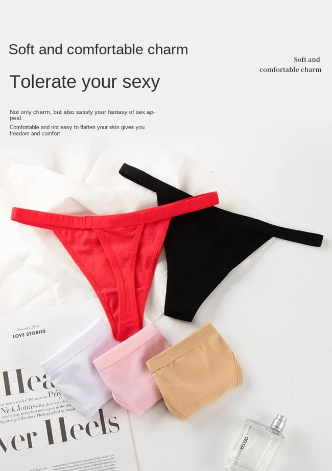 4Pcs Women'S Cotton Thong Underwear - Image 8