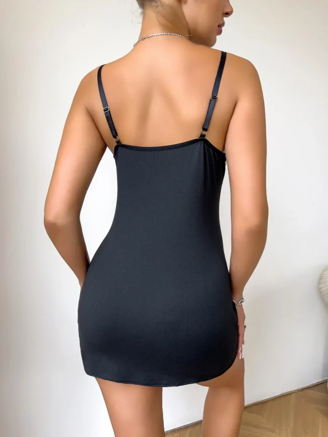 Women Nightdress Seductive Sleeveless Lace Nightgown - Image 21