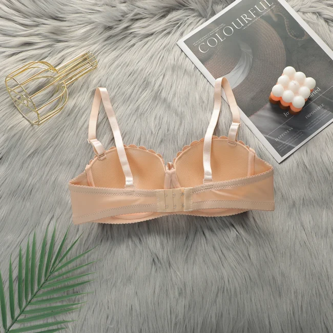 Underwire Push-Up Bras For Women Elegant Bow Decoration Flower Ruffles - Image 16