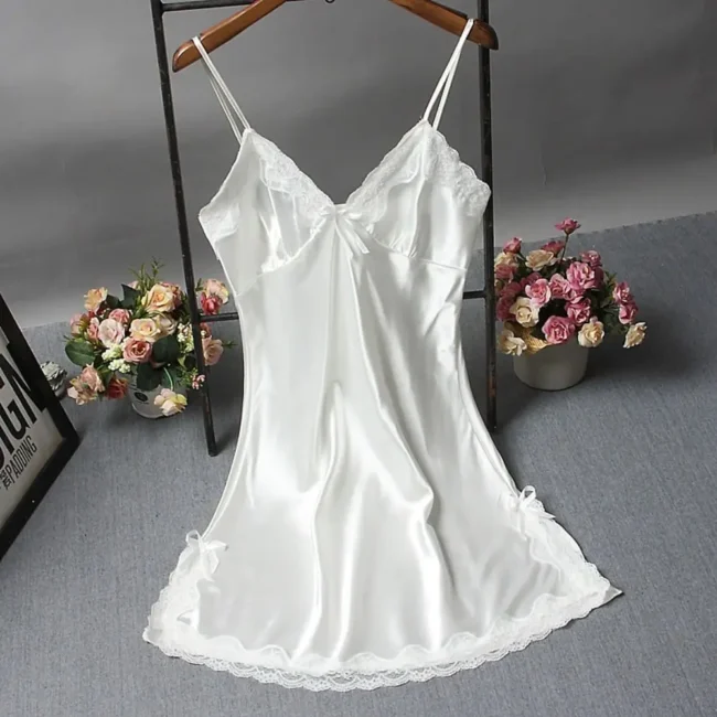 Lace Patchwork Lingerie Sleep Wear Nightdress - Image 11