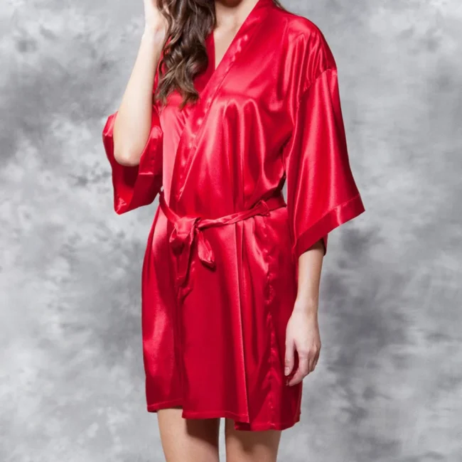 Women Satin Sleepwear Lingerie Night Gown Robe! - Image 15