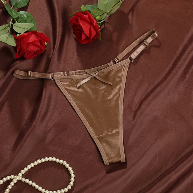 Women'S Satin Soft Thong Low Waist Comfortable Female Underwear - Image 24