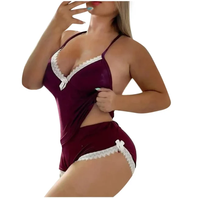 Women’s Lace Lingerie Bra &Amp; Panty Set - Wireless Push-Up - Image 9
