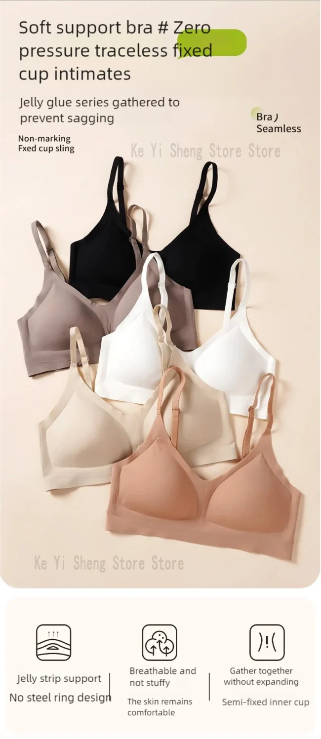 Women'S Bra, Seamless, Thin Semi-Fixed Cup, Beautiful Back Bra - Image 13