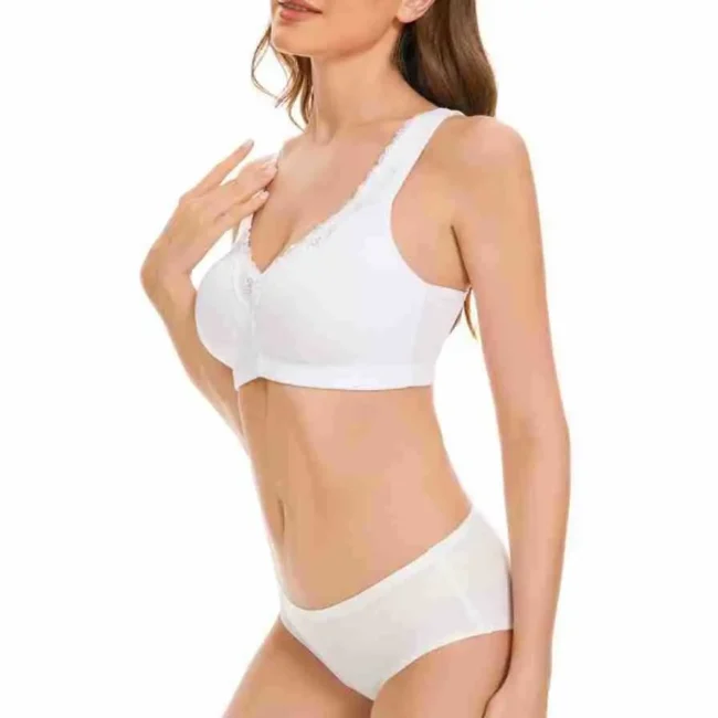 Bras For Women Plus Size 95% Cotton Large Cup Comfortable Seamless Wireless Ultra-Thin  Brassiere - Image 27