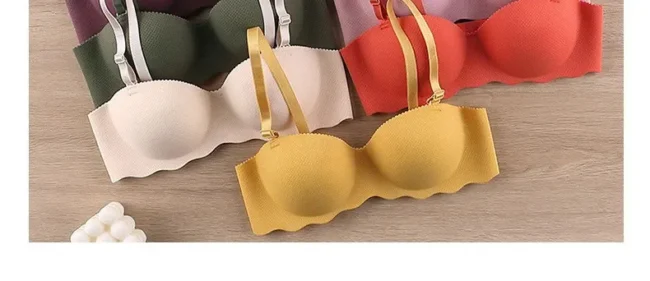 Bra Push Up Seamless For Women Solid Color Convertible Straps Brassiere - Image 18