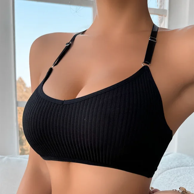 Backless Ribbed Bra Female Brassiere Camisole New Fashion Lingerie - Image 4