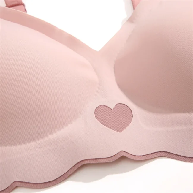 Push Up Bra For Women Love Heart Pattern Deep V Neck - Image 22