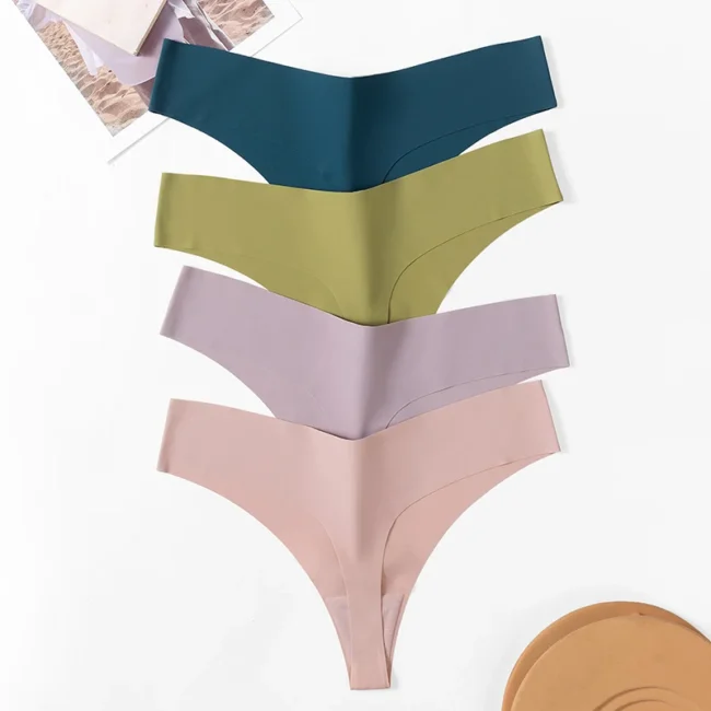 10Pcs Set Women'S Panties Simple Seamless Underwear Breathable Comfortable Thong - Image 12