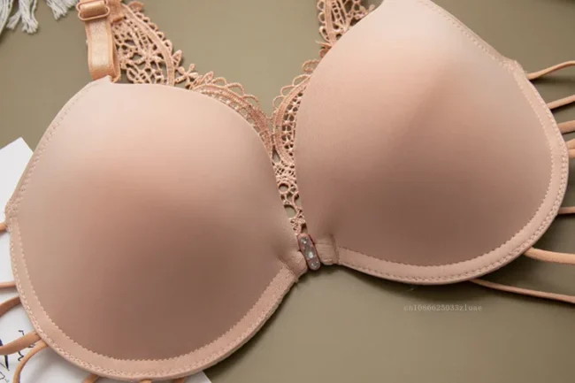Women Silky Comfortable Adjustable Bra Underwire Back Floral Embroidery - Image 21