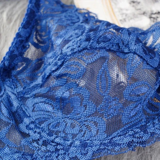 Women Lace Bra Plus Size Push Up Hollow Out Embroidery Bra Brassiere - Image 23