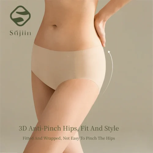 Women's Panties Seamless Mid Waist Breathable Moisture Wicking!