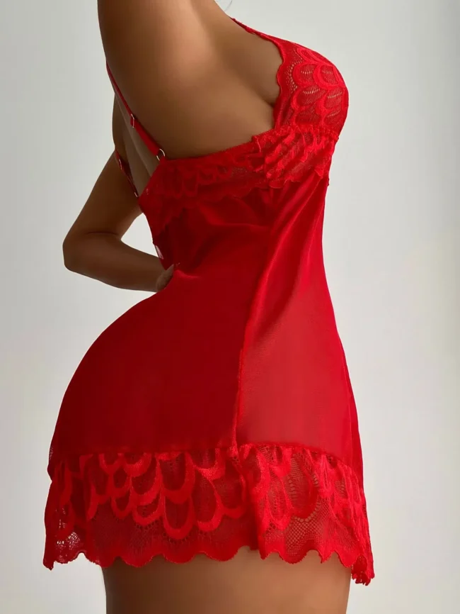 Sleepwear Night Dress Lingerie Women Lace Nightgown - Image 2