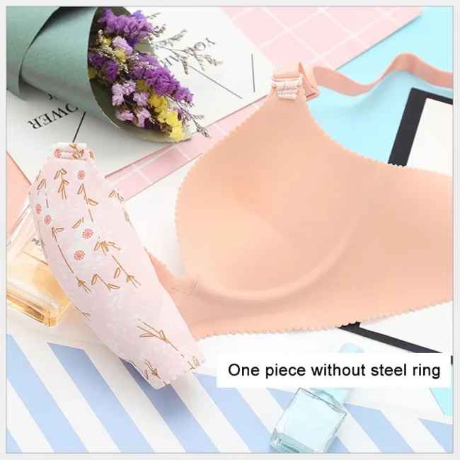 Women Flower Print Seamless Bra Floral Push Up - Image 21