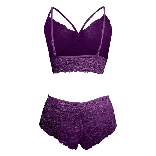 Women Lace Lingerie Set 2 Piece Corset Bra &Amp; Panties - Image 16