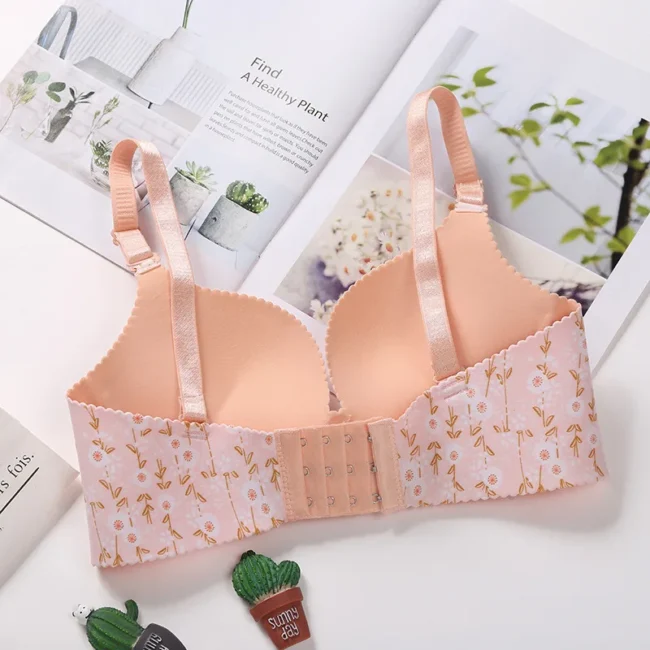Women Flower Print Seamless Bra Floral Push Up - Image 20
