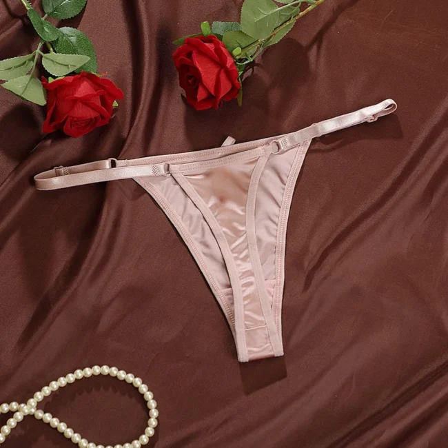 Women'S Satin Soft Thong Low Waist Comfortable Female Underwear - Image 10