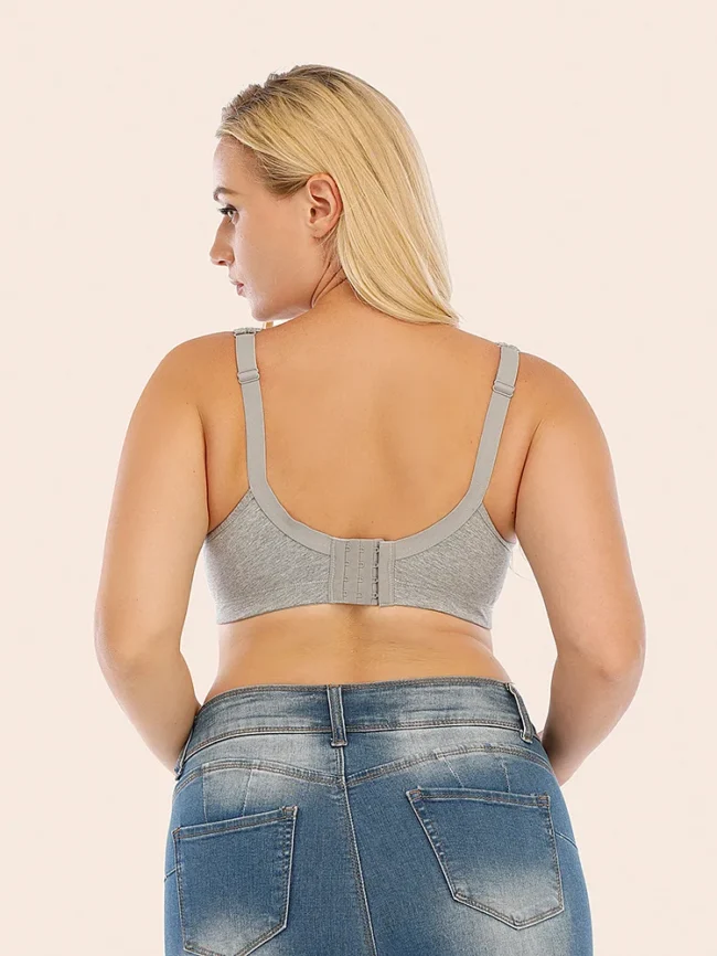 Bras For Women Plus Size 95% Cotton Large Cup Comfortable Seamless Wireless Ultra-Thin  Brassiere - Image 15