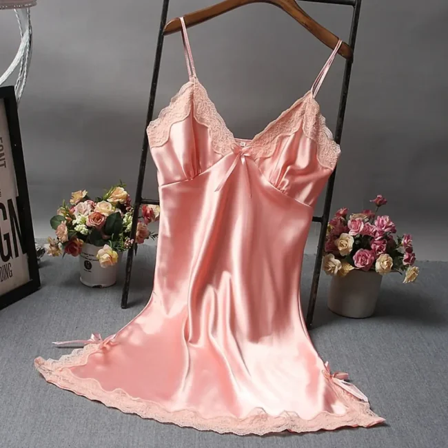 Lace Patchwork Lingerie Sleep Wear Nightdress - Image 8