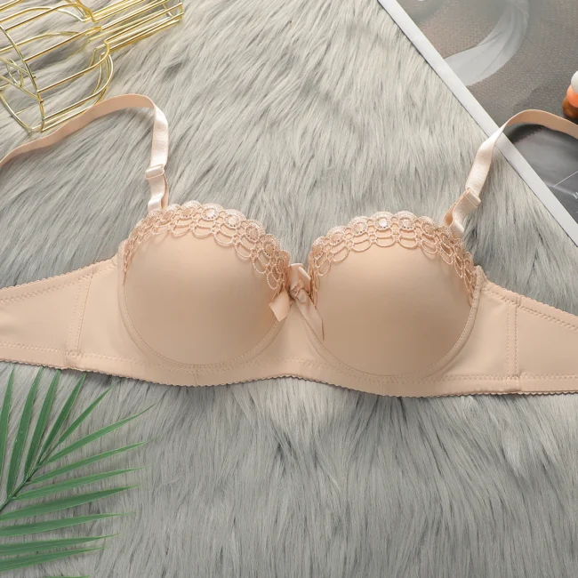 Underwire Push-Up Bras For Women Elegant Bow Decoration Flower Ruffles - Image 17