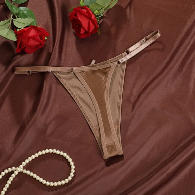 Women'S Satin Soft Thong Low Waist Comfortable Female Underwear - Image 25