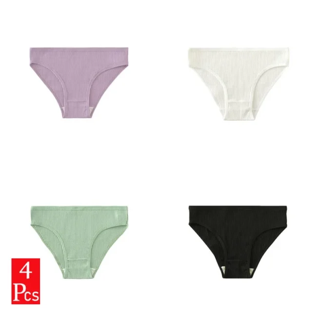 Women Underwear Briefs Breathable Cotton Panties Mid-Waist Hip Lifting - Image 10