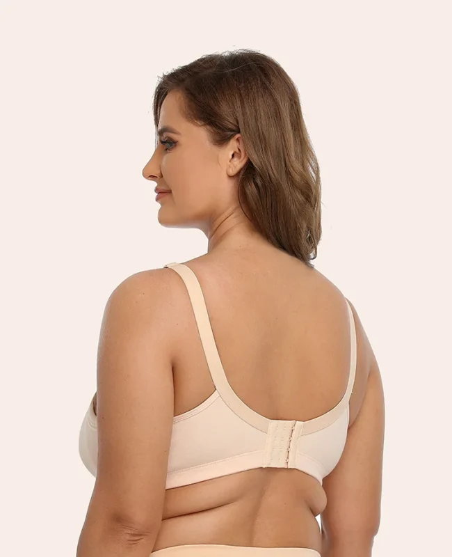 Bras For Women Plus Size 95% Cotton Large Cup Comfortable Seamless Wireless Ultra-Thin  Brassiere - Image 21