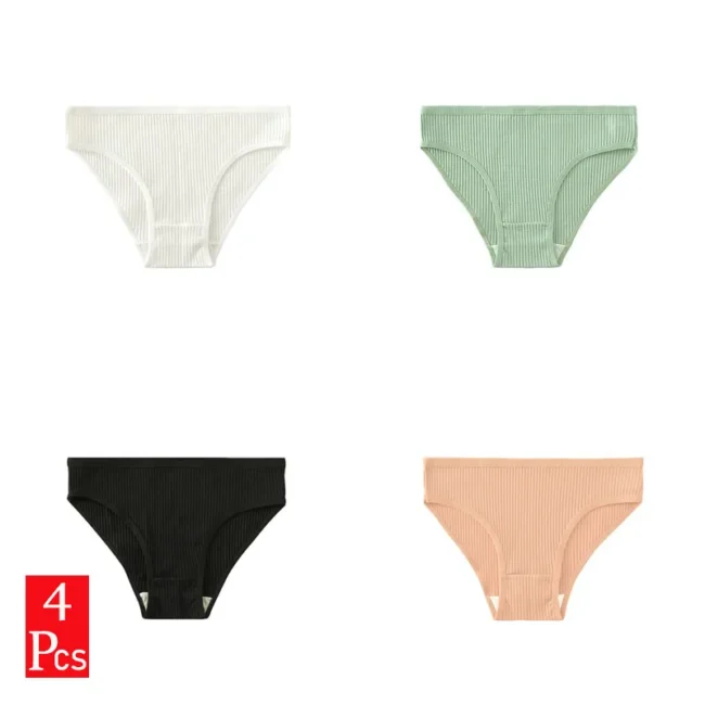 Women Underwear Briefs Breathable Cotton Panties Mid-Waist Hip Lifting - Image 9