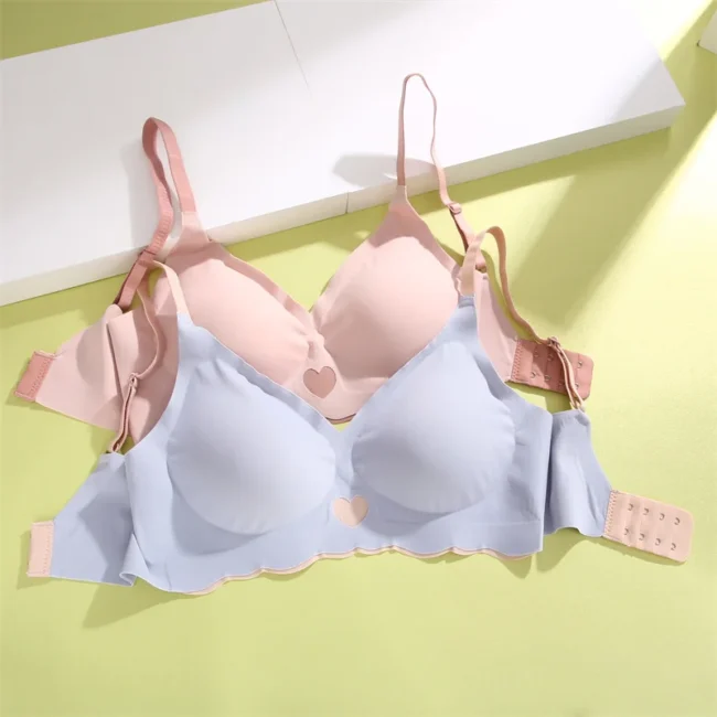 Push Up Bra For Women Love Heart Pattern Deep V Neck - Image 18