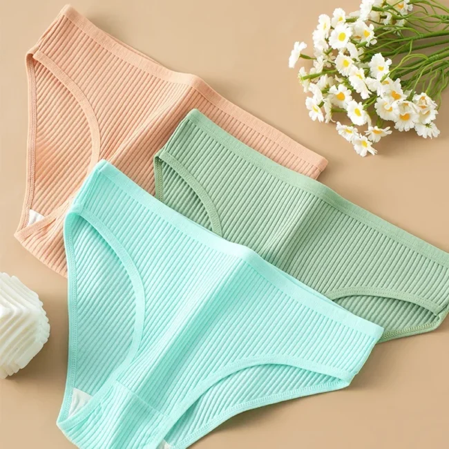 Women Underwear Briefs Breathable Cotton Panties Mid-Waist Hip Lifting - Image 5