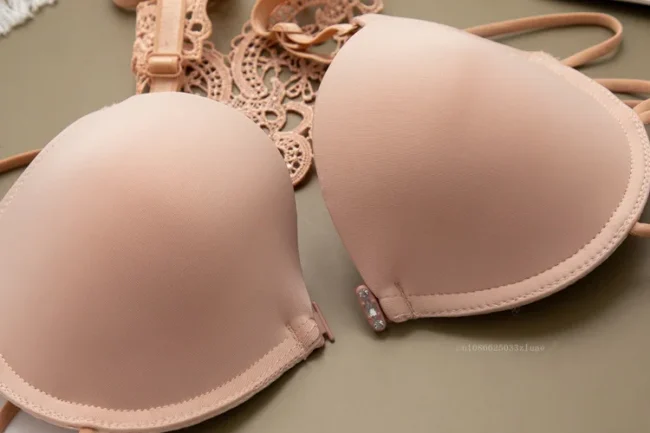 Women Silky Comfortable Adjustable Bra Underwire Back Floral Embroidery - Image 22