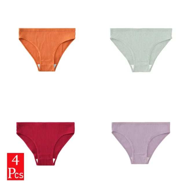 Women Underwear Briefs Breathable Cotton Panties Mid-Waist Hip Lifting - Image 13