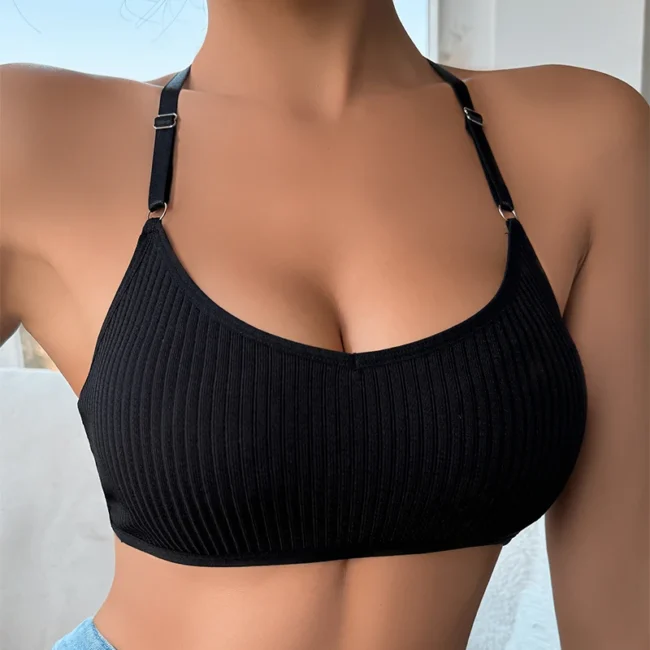 Backless Ribbed Bra Female Brassiere Camisole New Fashion Lingerie - Image 8