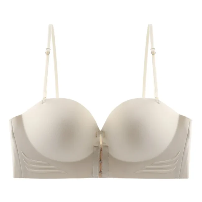 Front Closure Strapless Bra For Women Seamless Push Up Brassiere - Image 9