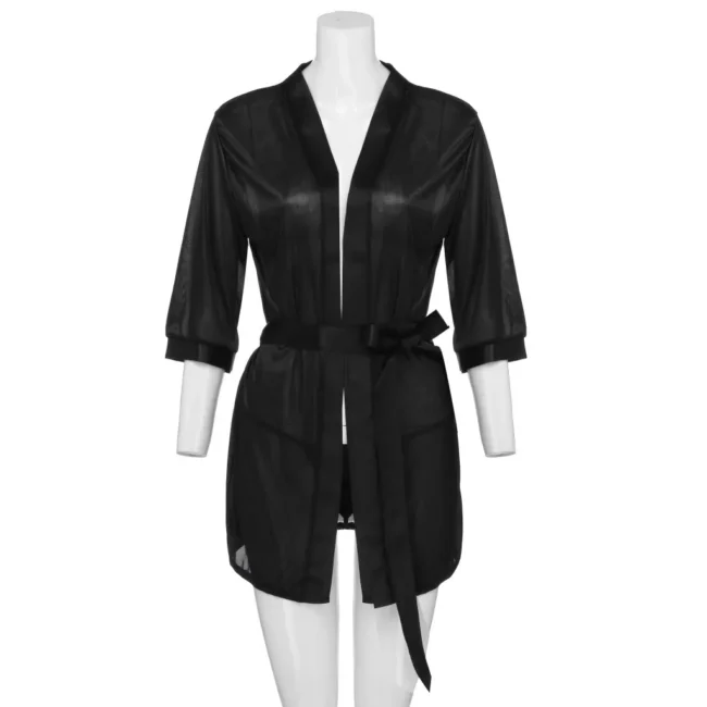 Women Satin Sleepwear Lingerie Night Gown Robe! - Image 4