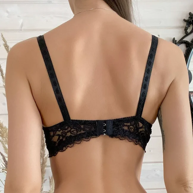 Women Lace Bra Plus Size Push Up Hollow Out Embroidery Bra Brassiere - Image 17