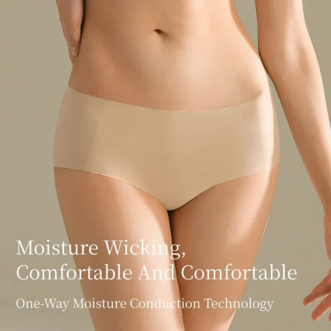 Women'S Panties Seamless Mid Waist Breathable Moisture Wicking! - Image 3