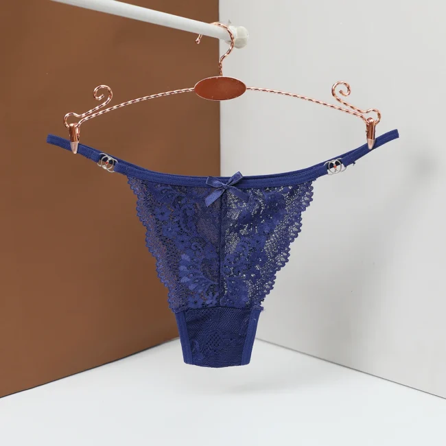 Women'S Thong Panties Lace Flowers Low Waist Fashion Transparent - Image 8