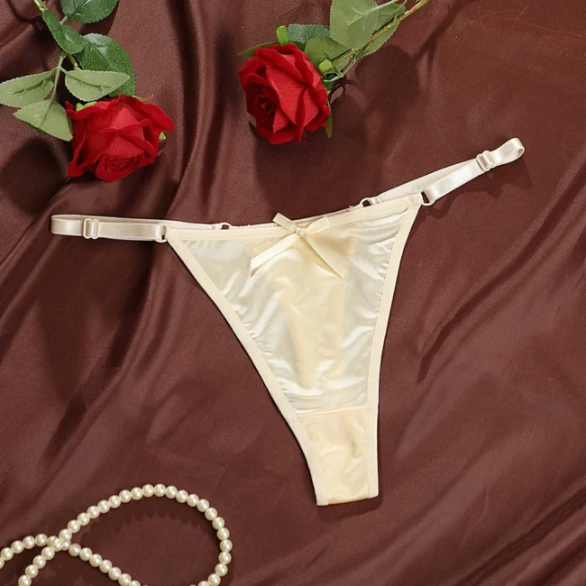 Women'S Satin Soft Thong Low Waist Comfortable Female Underwear - Image 15