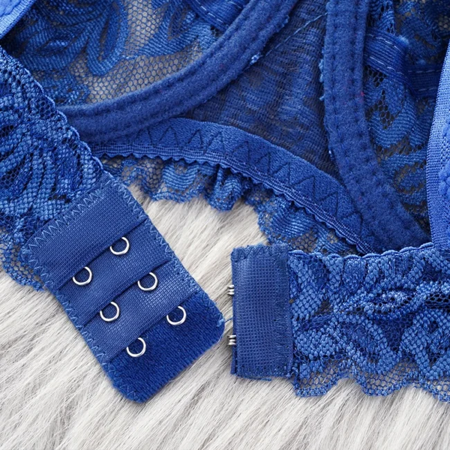 Women Lace Bra Plus Size Push Up Hollow Out Embroidery Bra Brassiere - Image 26