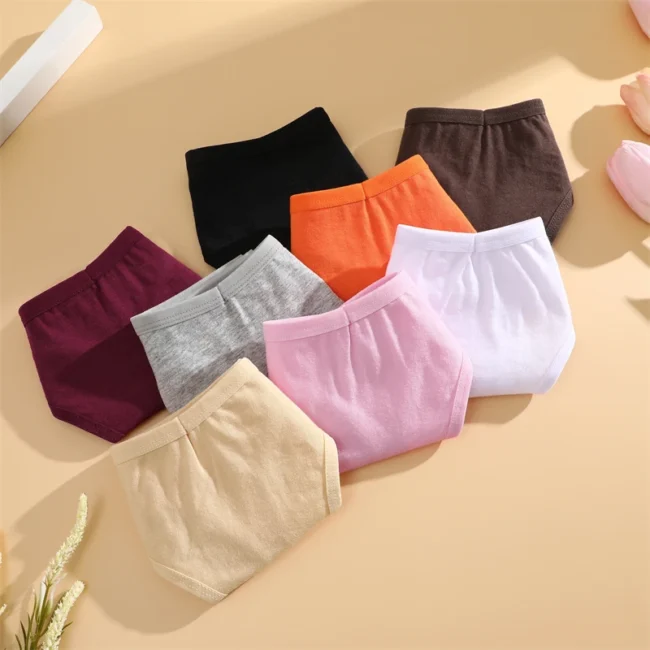 4Pcs Women Cotton Thong Low Waist Panties Striped Underwear - Image 47
