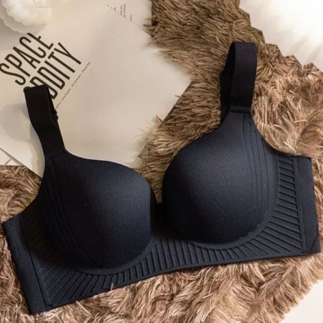 Bra Wire Free Intimate Lingerie Adjustable Push Up - Image 2