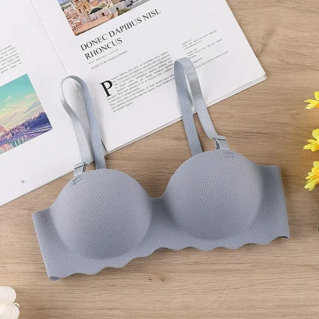 Bra Push Up Seamless For Women Solid Color Convertible Straps Brassiere - Image 10