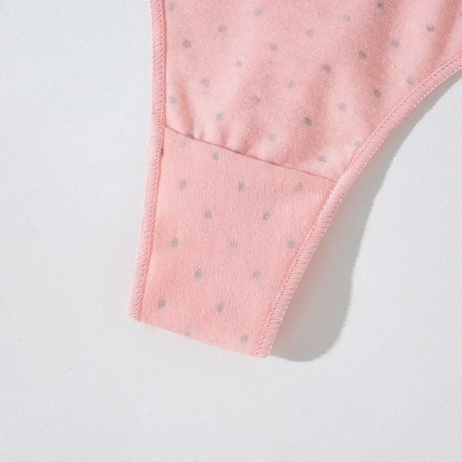 Women'S Thong Low-Rise Cotton Panties Dot Pattern - Image 6